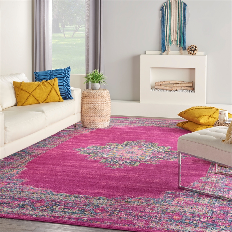 Nourison Passion 12' x 18' Pink Fabric Bohemian Area Rug (12' x 18')