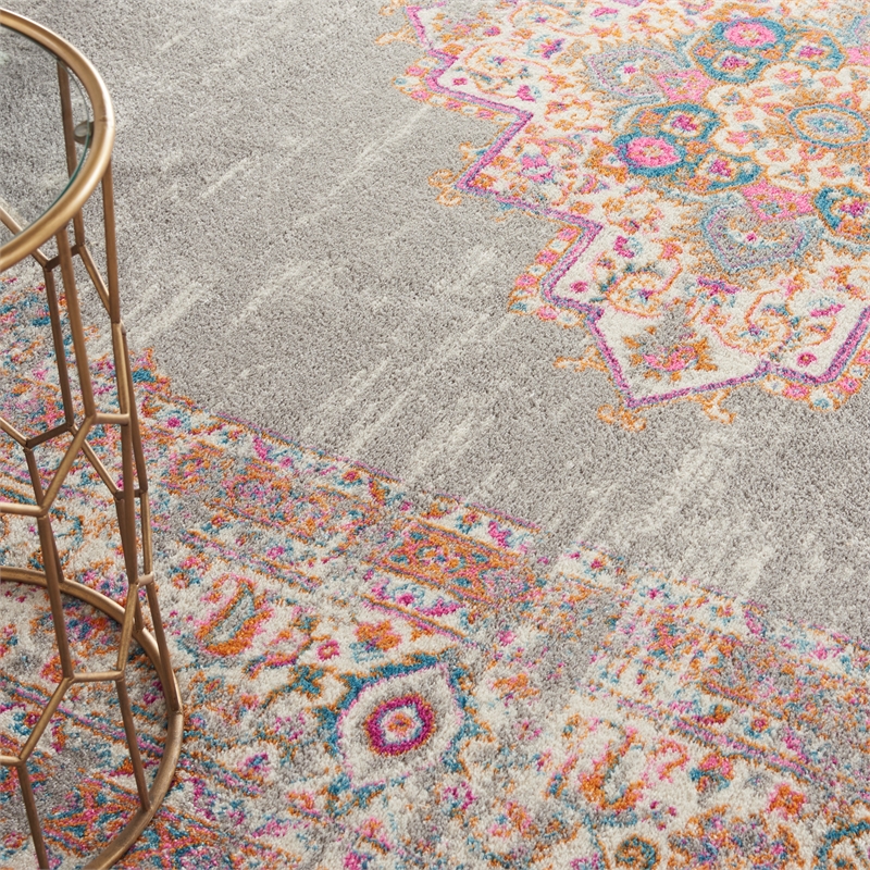 Nourison Passion 12' x 18' Gray Fabric Bohemian Area Rug (12' x 18')