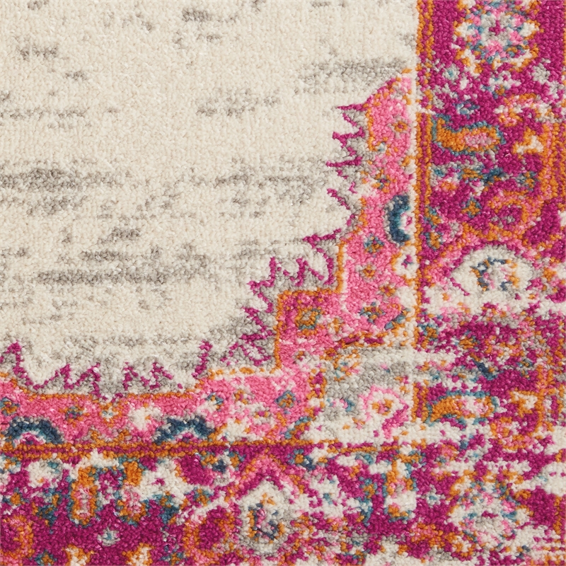 Nourison Passion 12' x 18' Pink and White Fabric Bohemian Area Rug (12' x 18')