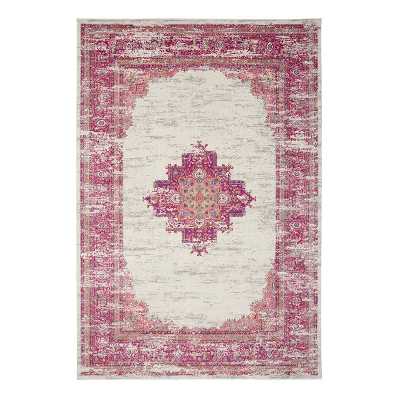 Nourison Passion 12' x 18' Pink and White Fabric Bohemian Area Rug (12' x 18')
