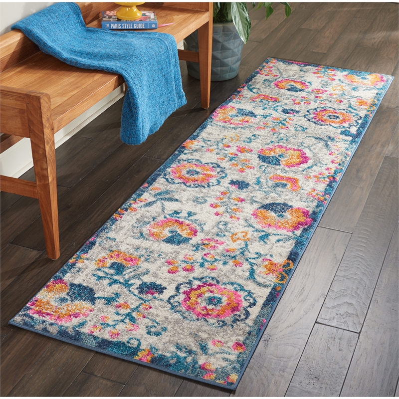 nourison passion 2'2&quot x 7'6&quot ivory bohemian indoor rug