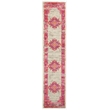 Nourison Passion 8' Runner Pink and White Fabric Bohemian Area Rug (8' Runner)