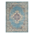 Nourison Passion 4' x 6' Ivory Light Blue Fabric Bohemian Area Rug (4' x 6')