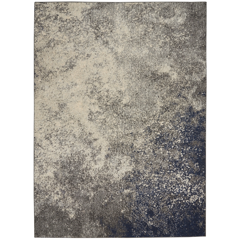 Nourison Passion 5' x 7' Charcoal Ivory Fabric Modern Area Rug (5' x 7')