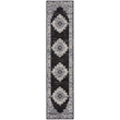 Nourison Passion 10' Runner Black Ivory Fabric Vintage Area Rug (10' Runner)