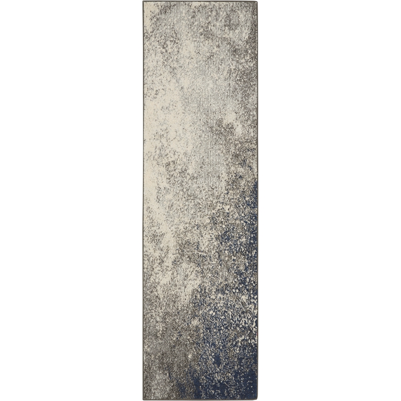 Nourison Passion 10' Runner Gray Fabric Modern Area Rug (10' Runner)
