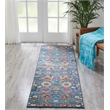 Nourison Passion 10' Runner Denim Fabric Bohemian Area Rug (10' Runner)