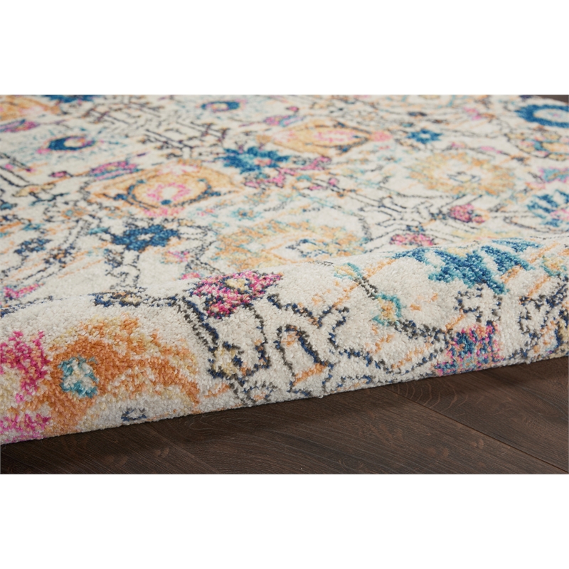 Nourison Passion 8' Runner Ivory Multicolor Fabric Bohemian Area Rug (8' Runner)