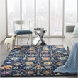 Nourison Passion 4' x 6' Navy and Blue Fabric Bohemian Area Rug (4' x 6')