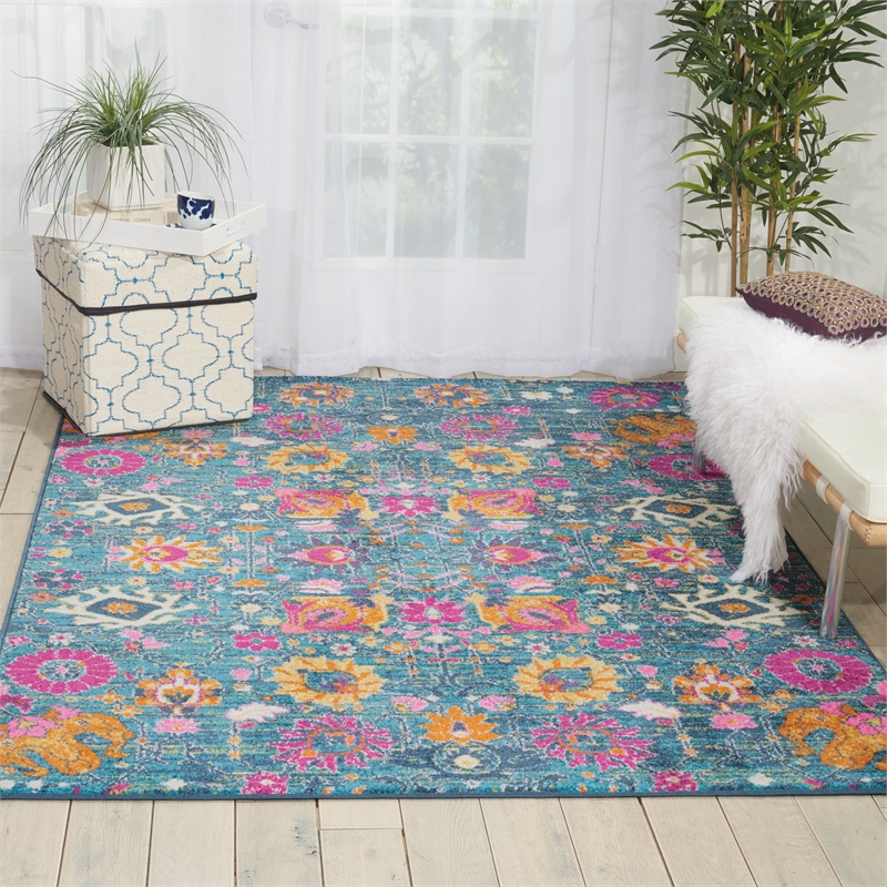Nourison Passion 5' x 7' Denim Fabric Bohemian Area Rug (5' x 7')