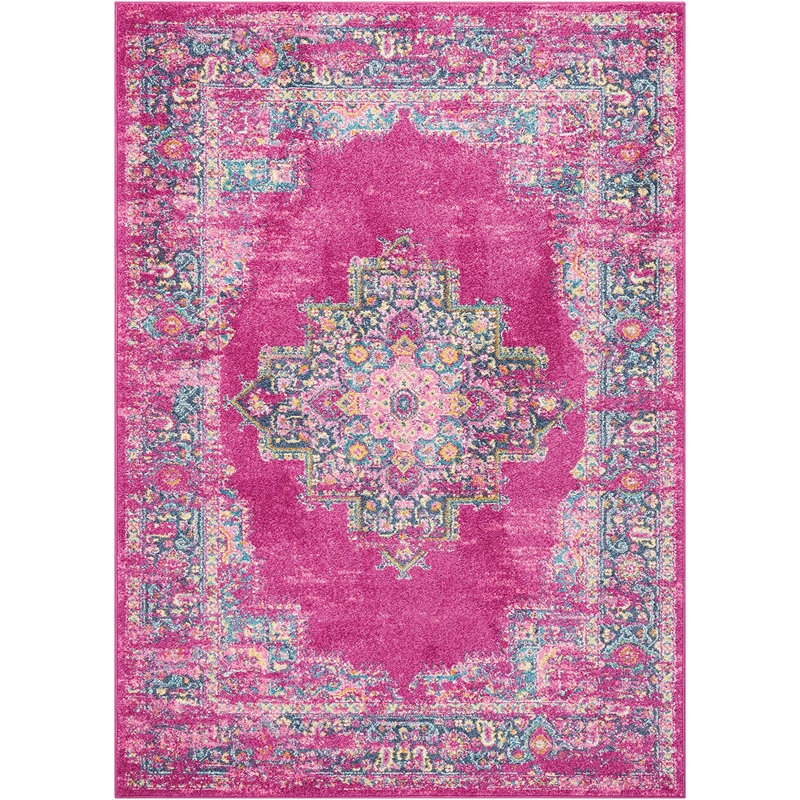 Nourison Passion 5' x 7' Pink Fabric Bohemian Area Rug (5' x 7')