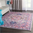 Nourison Passion 5' x 7' Gray and Pink Fabric Bohemian Area Rug (5' x 7')