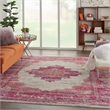 Nourison Passion 7' x 10' Pink and White Fabric Bohemian Area Rug (7' x 10')