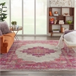 Nourison Passion 7' x 10' Pink and White Fabric Bohemian Area Rug (7' x 10')
