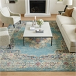 Nourison Passion 8' x 10' Ivory Light Blue Fabric Bohemian Area Rug (8' x 10')