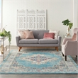 Nourison Passion 8' x 10' Ivory Light Blue Fabric Bohemian Area Rug (8' x 10')