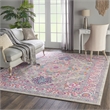 Nourison Passion 8' x 10' Gray and Pink Fabric Bohemian Area Rug (8' x 10')