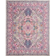 Nourison Passion 8' x 10' Gray and Pink Fabric Bohemian Area Rug (8' x 10')
