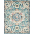 Nourison Passion 9' x 12' Ivory Light Blue Fabric Bohemian Area Rug (9' x 12')