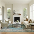 Nourison Passion 9' x 12' Ivory Light Blue Fabric Bohemian Area Rug (9' x 12')