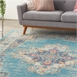 Nourison Passion 9' x 12' Ivory Light Blue Fabric Bohemian Area Rug (9' x 12')