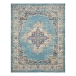 Nourison Passion 9' x 12' Ivory Light Blue Fabric Bohemian Area Rug (9' x 12')