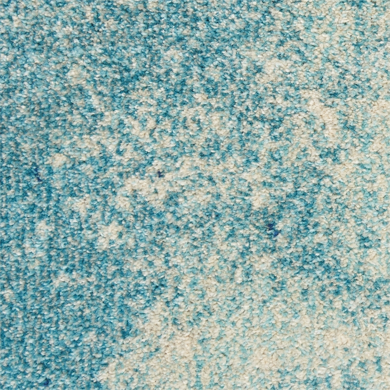 Nourison Passion 9' x 12' Navy Light Blue Fabric Modern Area Rug (9' x 12')