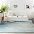 Nourison Passion 9' x 12' Navy Light Blue Fabric Modern Area Rug (9' x 12')