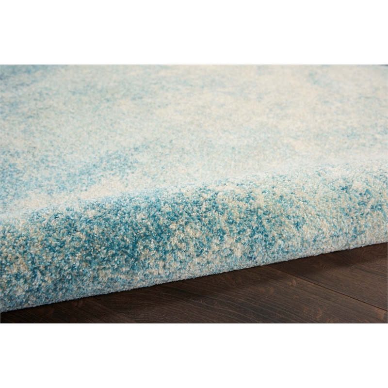 Nourison Passion 9' x 12' Navy Light Blue Fabric Modern Area Rug (9' x 12')