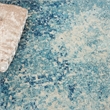 Nourison Passion 9' x 12' Navy Light Blue Fabric Modern Area Rug (9' x 12')