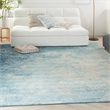 Nourison Passion 9' x 12' Navy Light Blue Fabric Modern Area Rug (9' x 12')