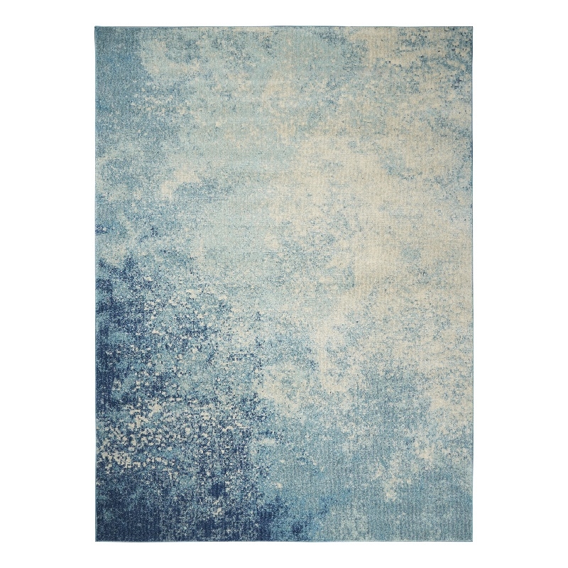 Nourison Passion 9' x 12' Navy Light Blue Fabric Modern Area Rug (9' x 12')