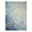 Nourison Passion 9' x 12' Navy Light Blue Fabric Modern Area Rug (9' x 12')
