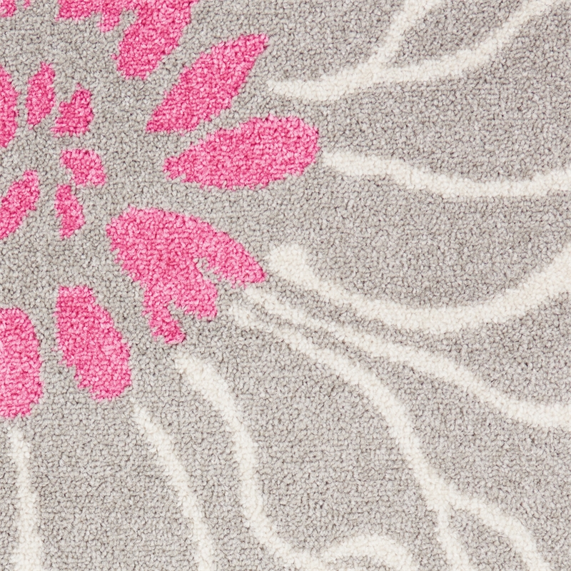 Nourison Passion 5' x 7' Pink and Gray Fabric Contemporary Area Rug (5' x 7')