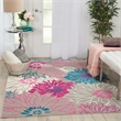Nourison Passion 5' x 7' Pink and Gray Fabric Contemporary Area Rug (5' x 7')