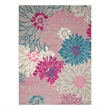 Nourison Passion 5' x 7' Pink and Gray Fabric Contemporary Area Rug (5' x 7')