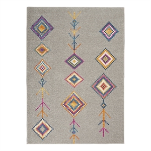Nourison Passion 5'3&quot x 7'3&quot Grey/Multi Bohemian Indoor Rug Polypropylene