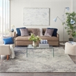 Nourison Passion 8' x 10' Charcoal Ivory Fabric Modern Area Rug (8' x 10')