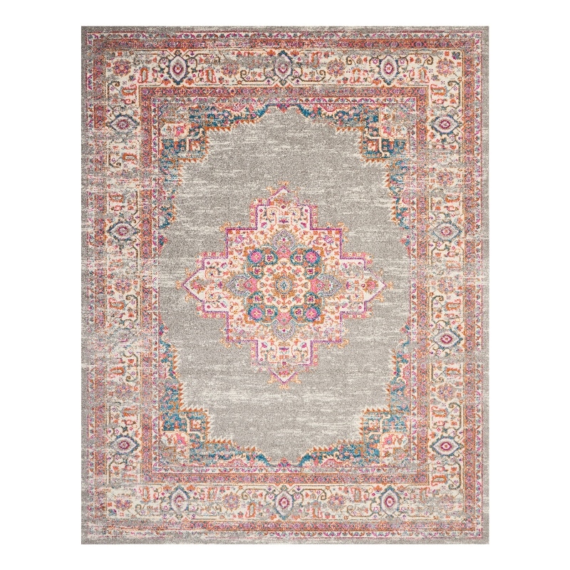 Nourison Passion 8' x 10' Gray Fabric Bohemian Area Rug (8' x 10')
