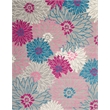 Nourison Passion 8' x 10' Pink and Gray Fabric Contemporary Area Rug (8' x 10')