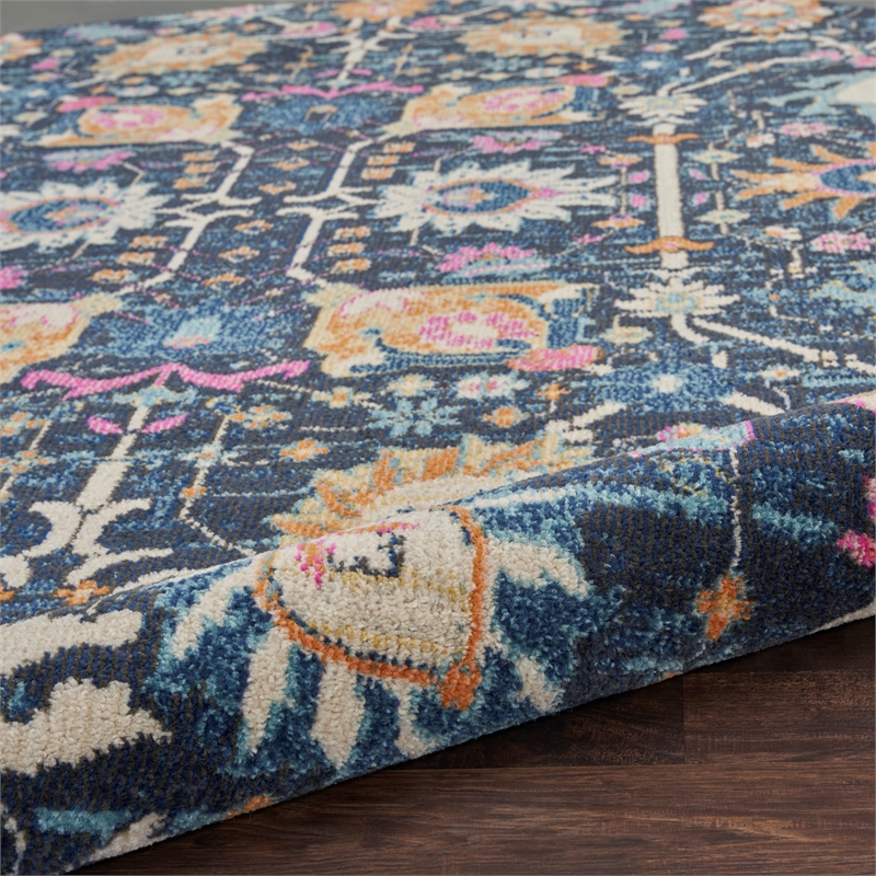Nourison Passion 8' x Round Navy Fabric Bohemian Area Rug (8' Round)
