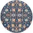Nourison Passion 8' x Round Navy Fabric Bohemian Area Rug (8' Round)