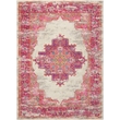 Nourison Passion 5' x 7' Pink and White Fabric Bohemian Area Rug (5' x 7')