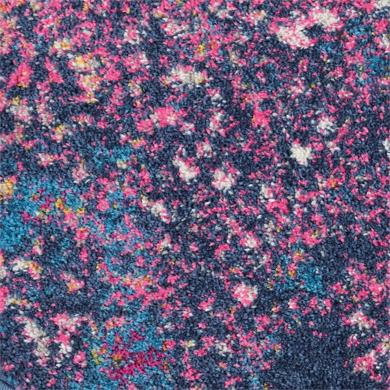Nourison Passion 5' x Round Multicolor Fabric Modern Area Rug (5' Round)