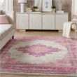 Nourison Passion 8' x 10' Pink and White Fabric Bohemian Area Rug (8' x 10')