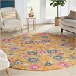 Nourison Passion 8' x Round Orange Fabric Bohemian Area Rug (8' Round)