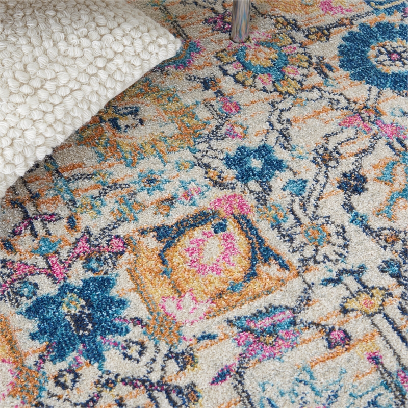 Nourison Passion 5' x 7' Ivory Multicolor Fabric Bohemian Area Rug (5' x 7')