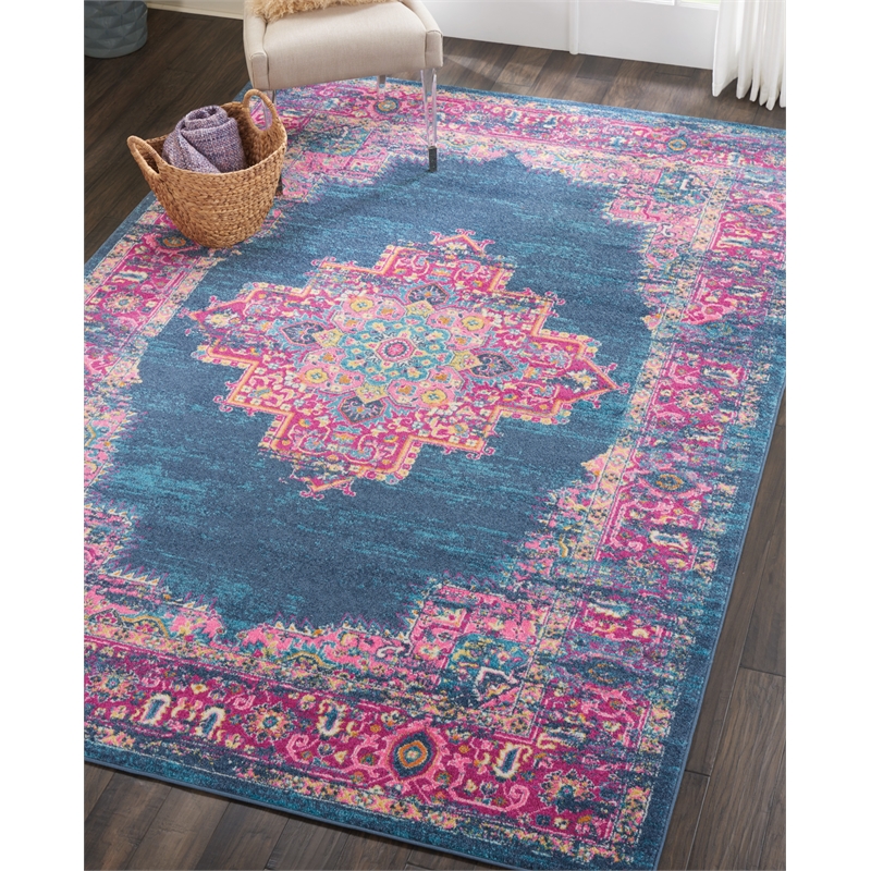 Nourison Passion 7' x 10' Blue Fabric Bohemian Area Rug (7' x 10')