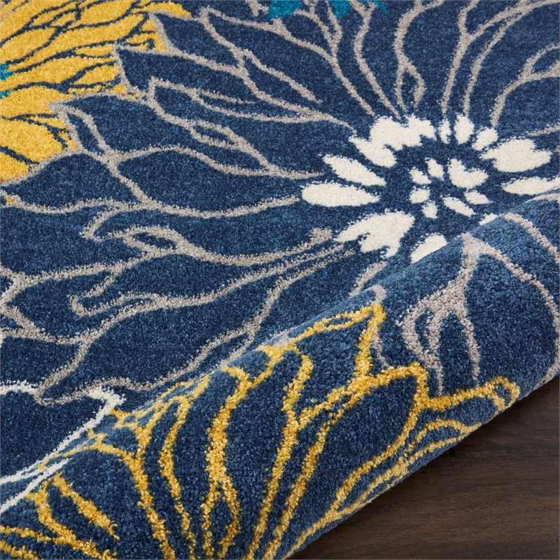 Nourison Passion 7' x 10' Blue Fabric Contemporary Area Rug (7' x 10')