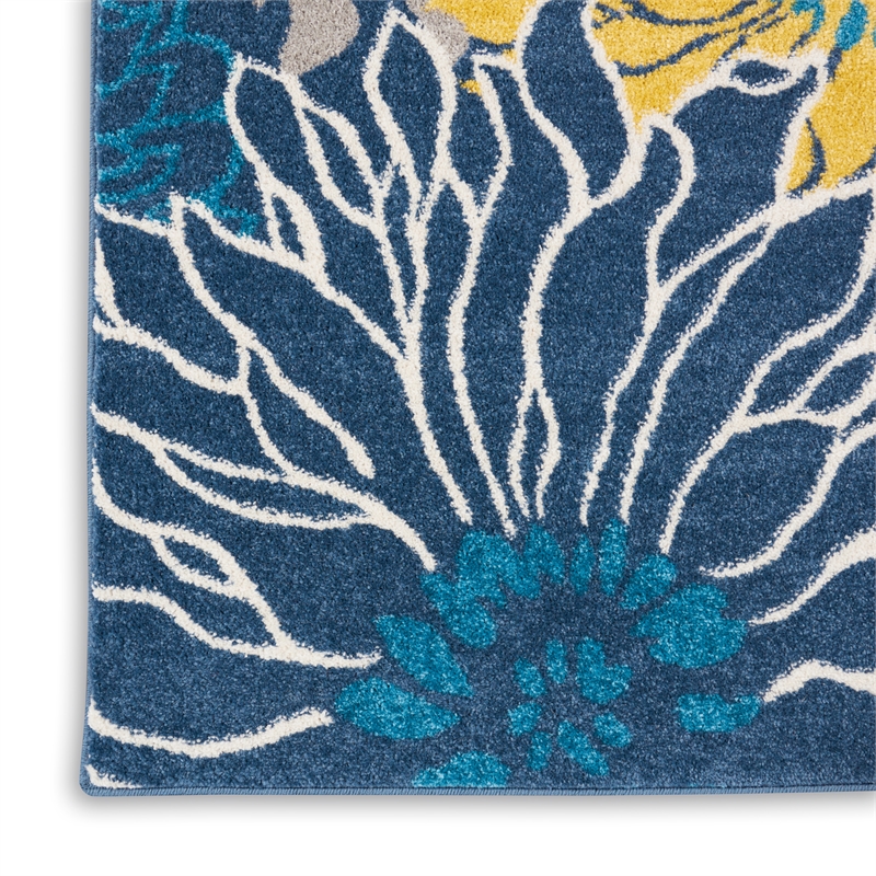 Nourison Passion 7' x 10' Blue Fabric Contemporary Area Rug (7' x 10')